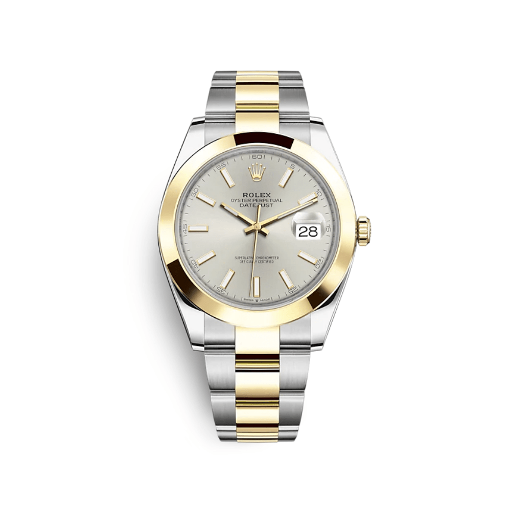 Rolex Datejust 41 126303 Yellow Gold Stainless Steel Silver Dial Smooth Oyster