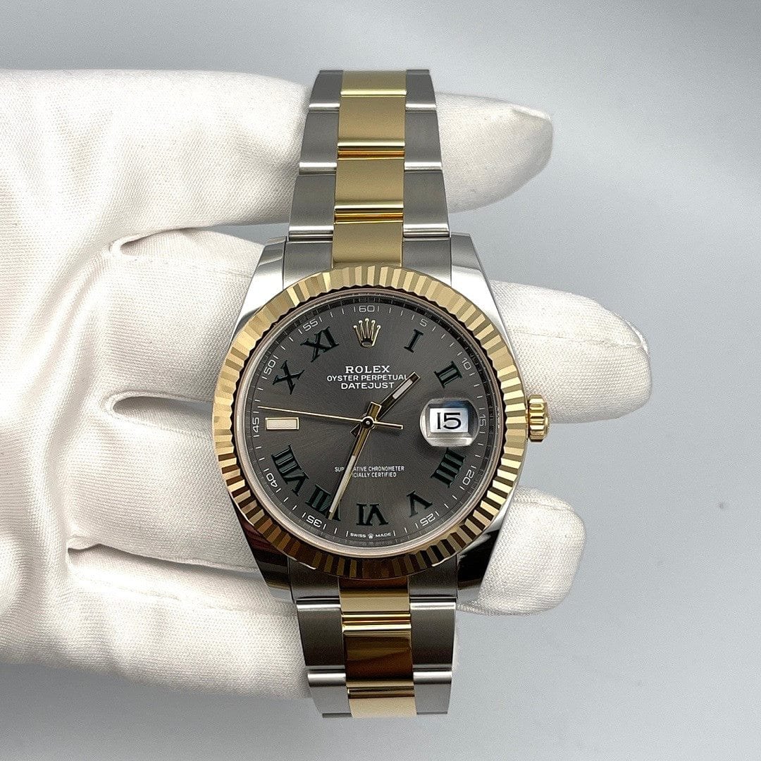 Rolex Datejust 41 126333 Yellow Gold Stainless Steel Slate/Green Roman Dial - Image 2