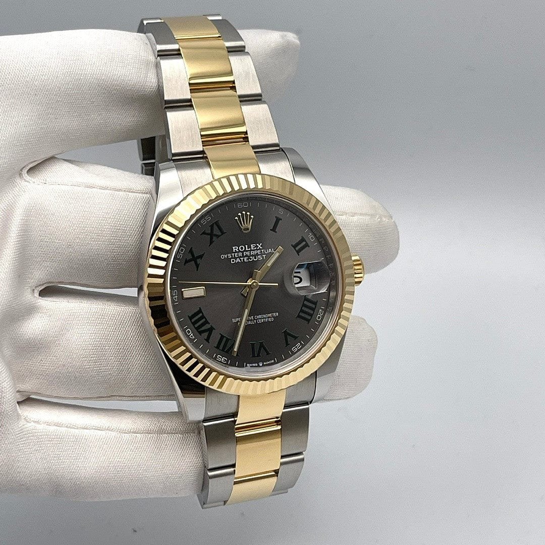 Rolex Datejust 41 126333 Yellow Gold Stainless Steel Slate/Green Roman Dial - Image 3