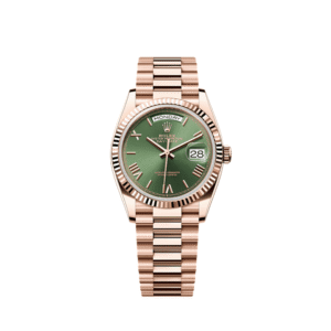 Rolex Day-Date 36 128235 Rose Gold Olive Green Dial (2025)