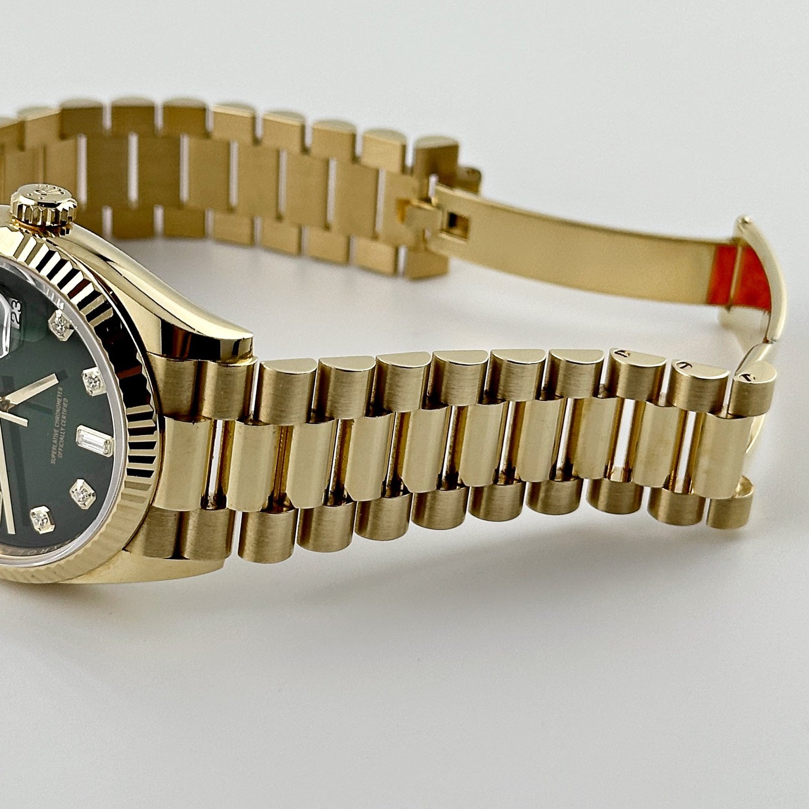 Rolex Day-Date 36 128238 Yellow Gold Green Ombré Diamond Dial - Image 5
