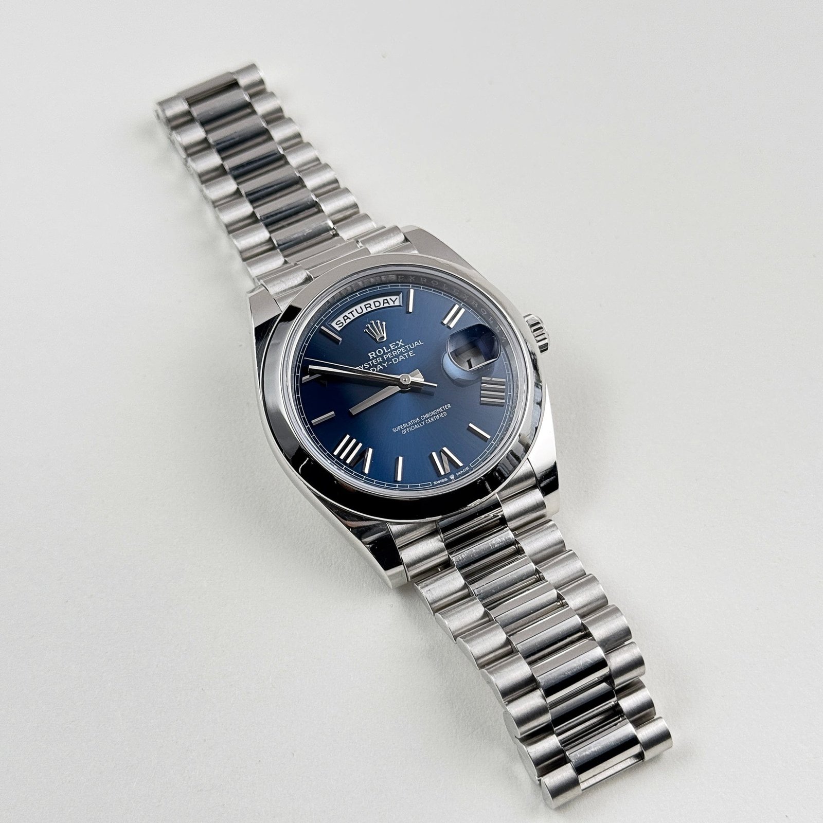 Rolex Day-Date 40 228206 Platinum Blue Dial (2022) - Image 3