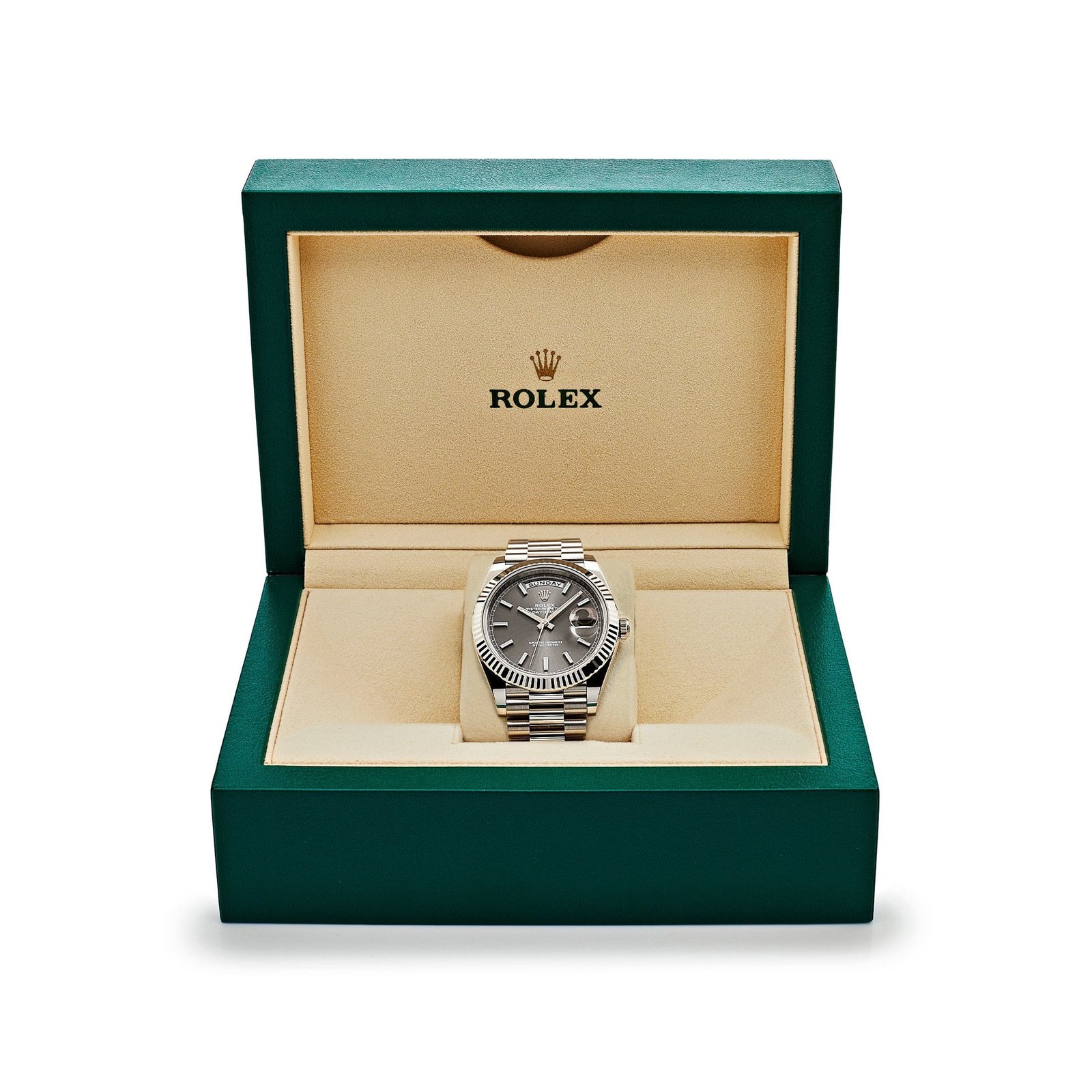 Rolex Day-Date 40 228239 White Gold Slate Rhodium Grey Dial - Image 7