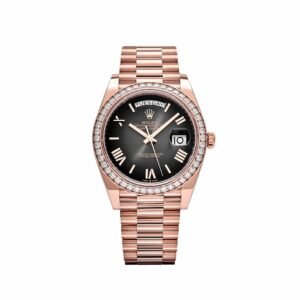 Rolex Day-Date 40 228345RBR Rose Gold Diamond Bezel Slate Ombre Dial (2025)