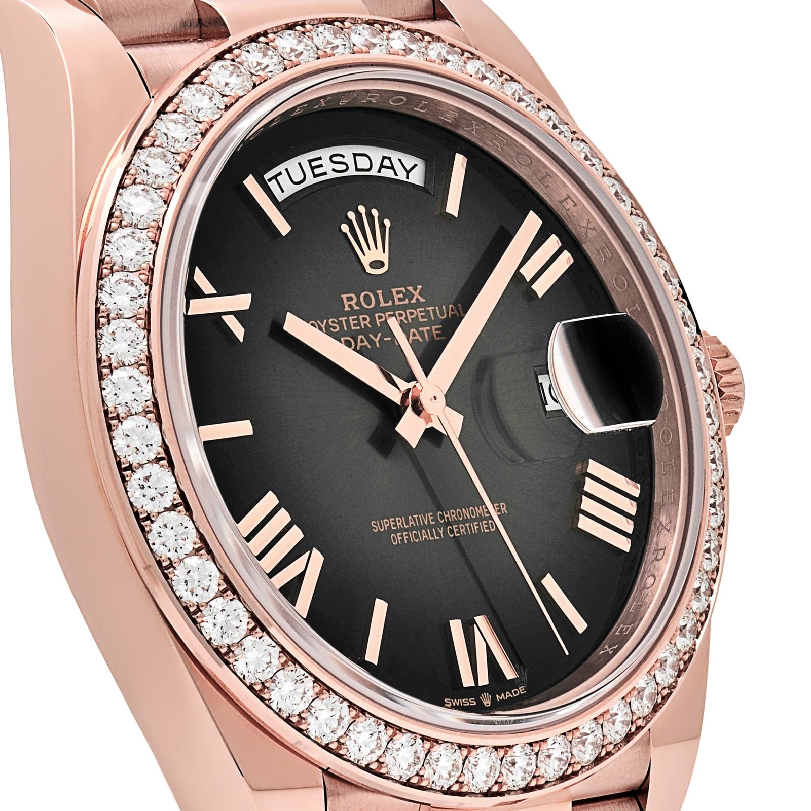 Rolex Day-Date 40 228345RBR Rose Gold Diamond Bezel Slate Ombre Dial (2025) - Image 5