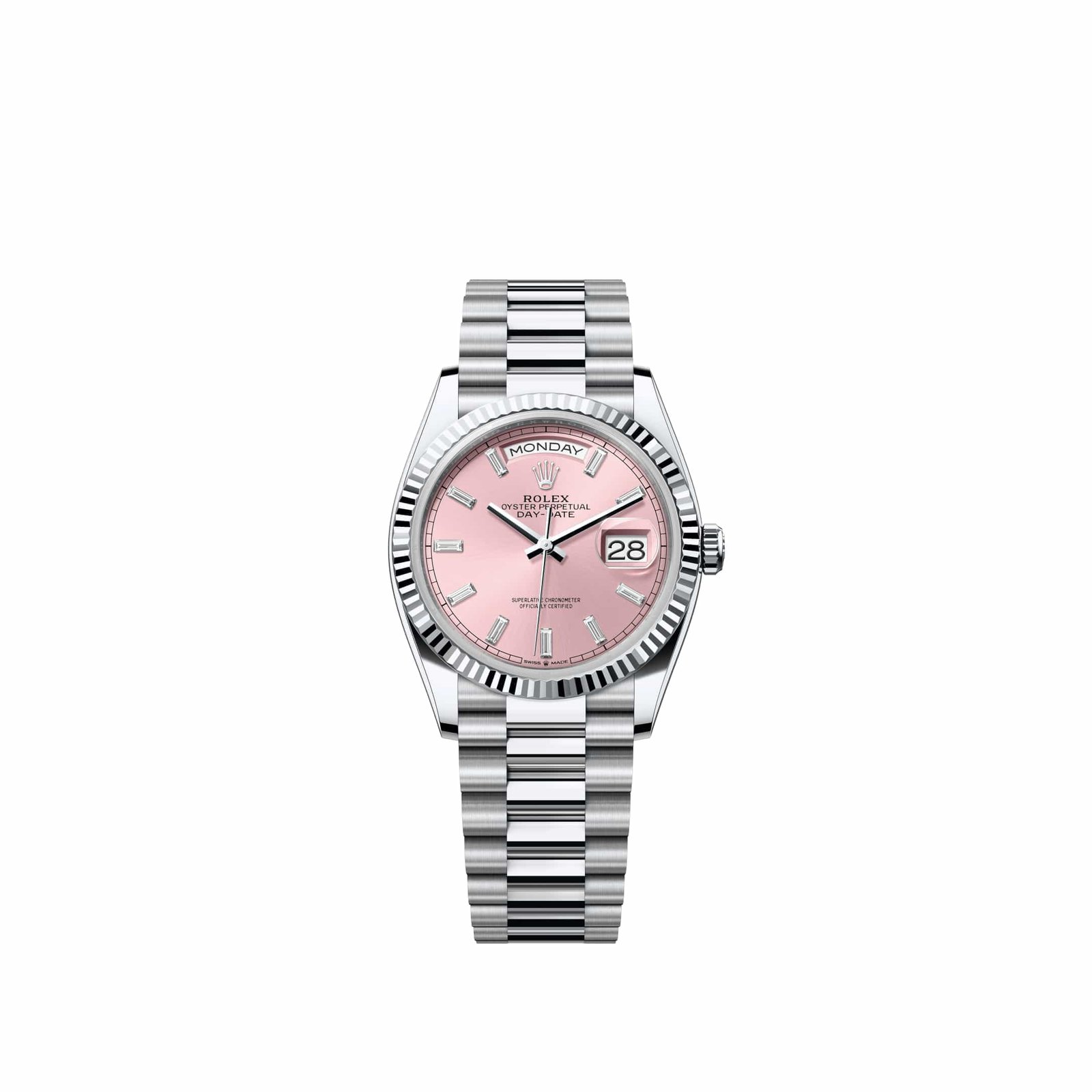 Rolex Day-Date 36 128236 Platinum Pink Diamond Dial President (2026)