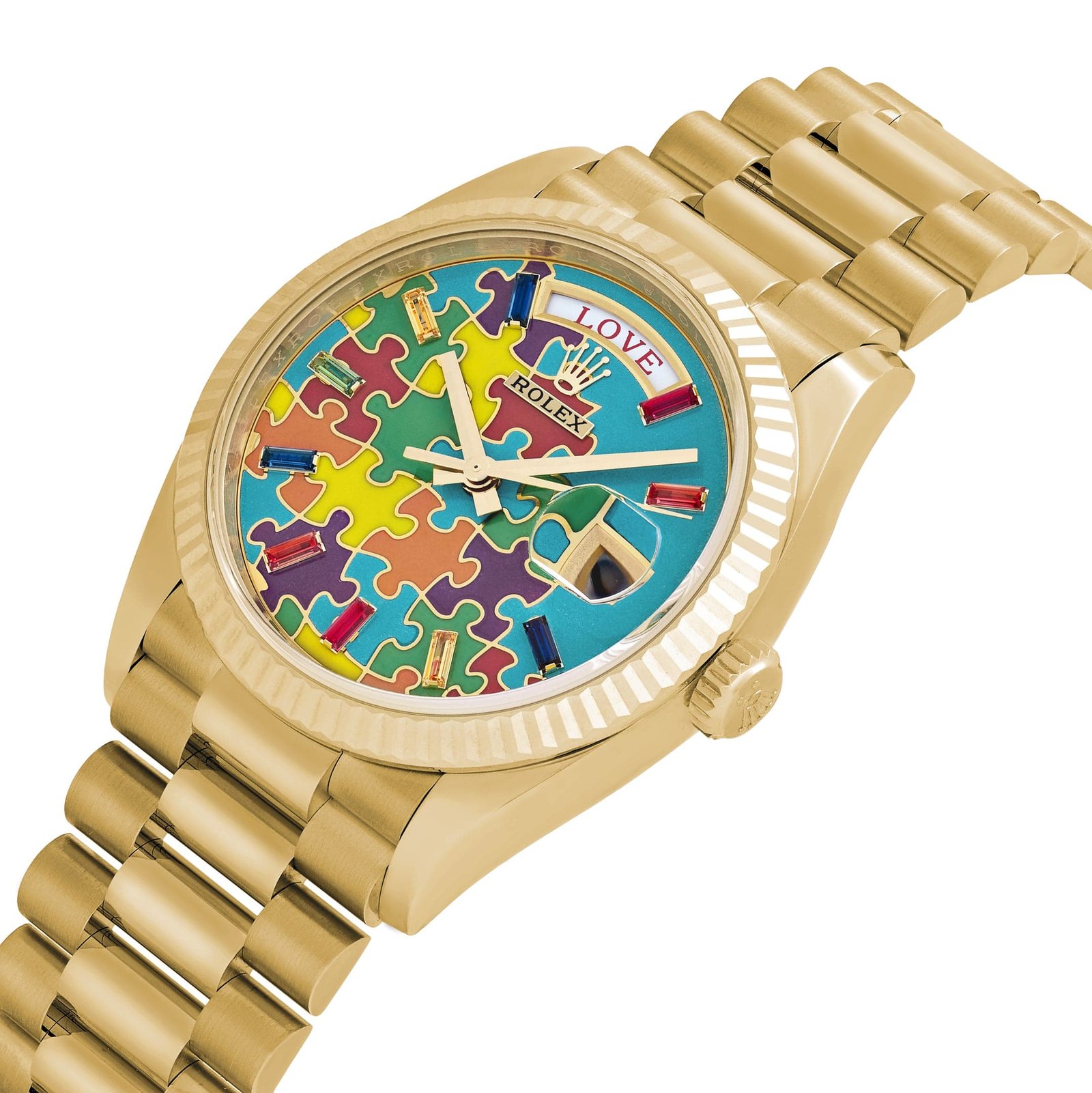 Rolex Day-Date 36 128238 'Emoji Puzzle' Yellow Gold - Image 5