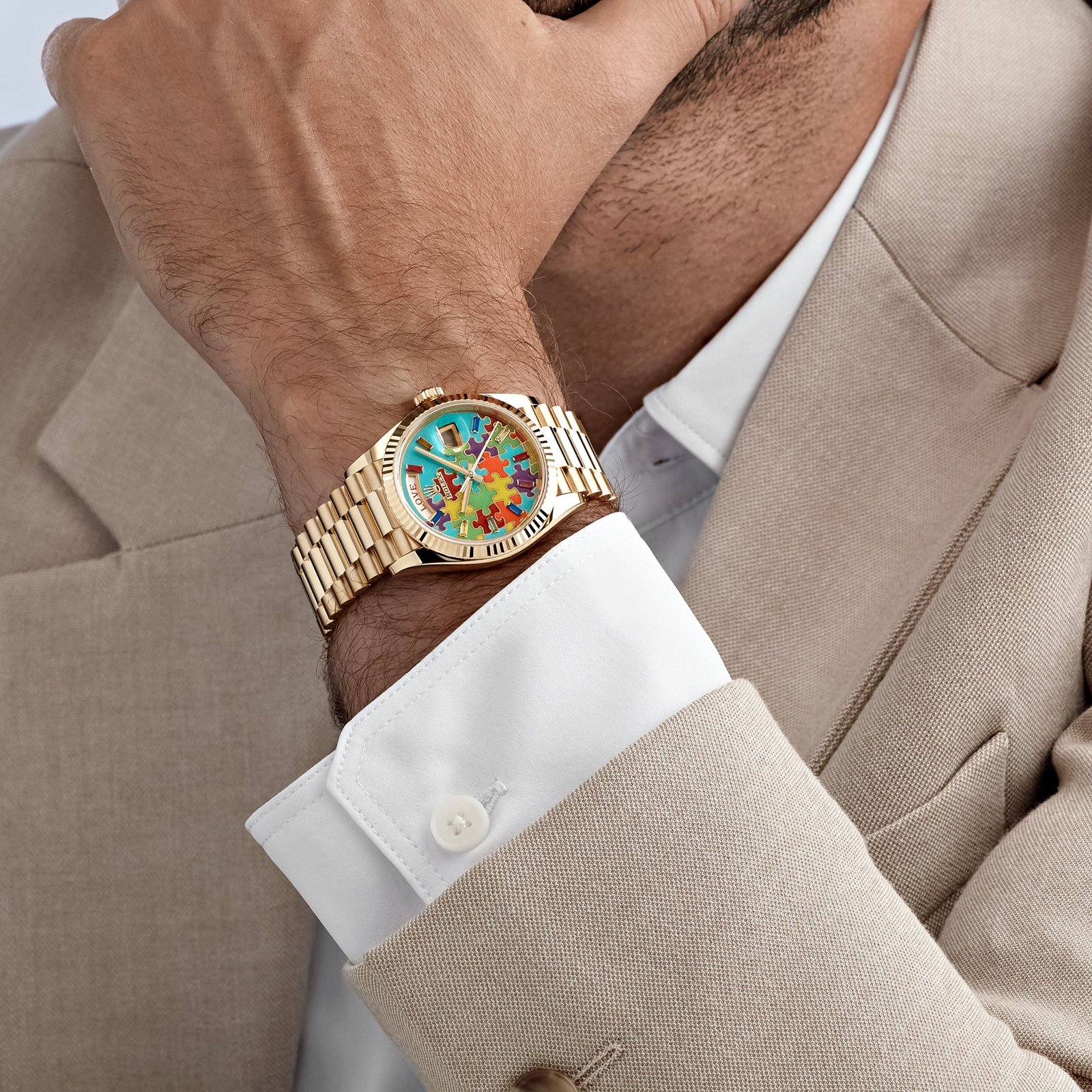Rolex Day-Date 36 128238 'Emoji Puzzle' Yellow Gold - Image 2