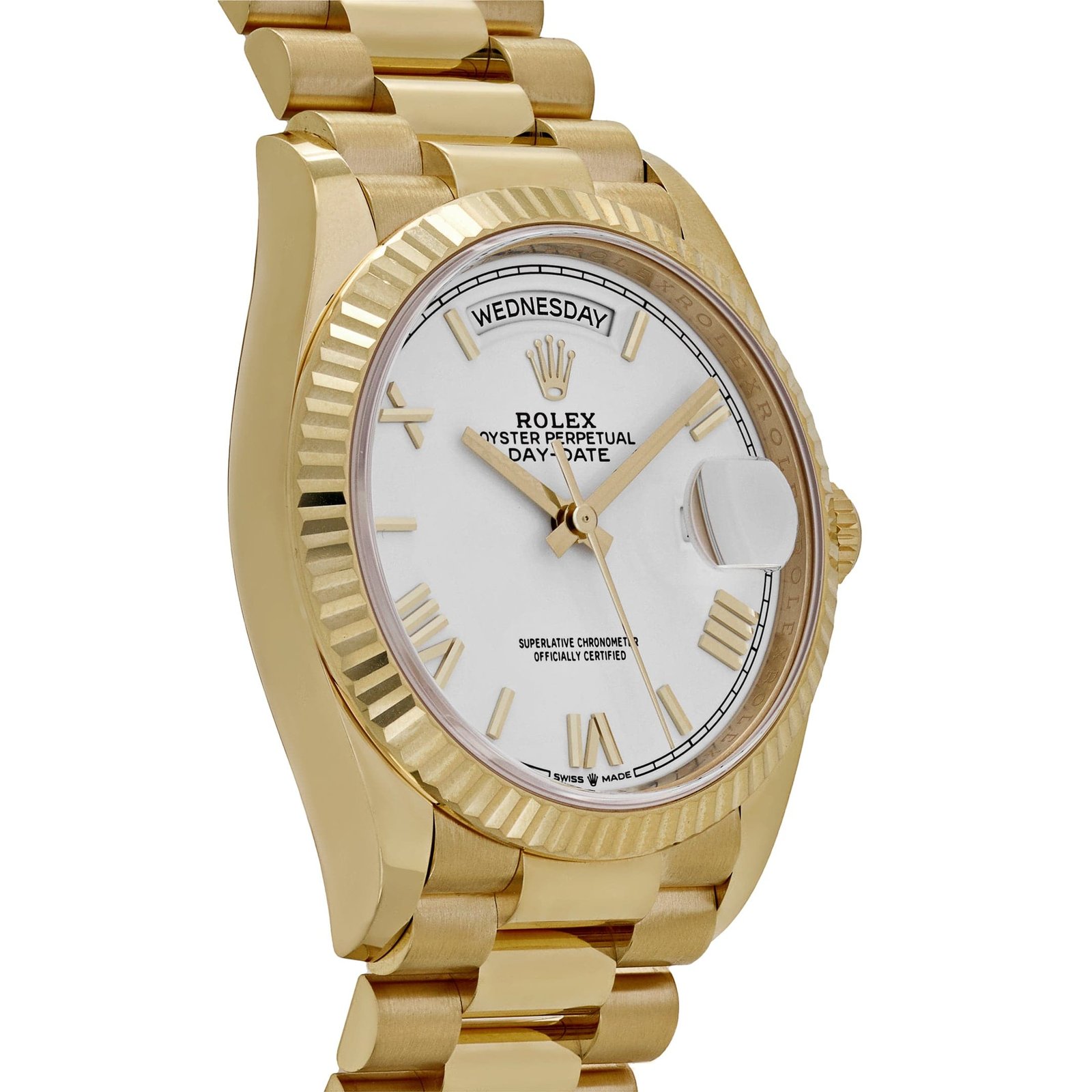 Rolex Day-Date 36 128238 Yellow Gold White Roman Numerals Dial - Image 6