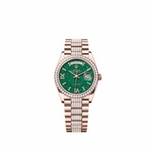 Rolex Day-Date 36 128345RBR Rose Gold Green Aventurine Diamond Dial Diamond-Set President Diamond Bezel (2026)