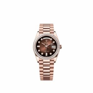 Rolex Day-Date 36 128395TBR Rose Gold Brown Ombré Diamond Dial President Diamond Bezel (2026)
