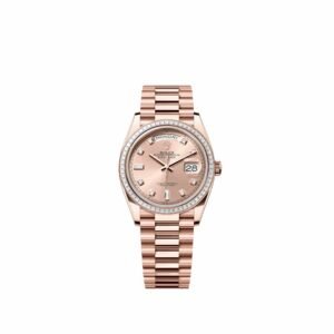 Rolex Day-Date 36 128395TBR Rose Gold Rose Diamond Dial President Diamond Bezel (2026)