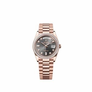 Rolex Day-Date 36 128395TBR Rose Gold Slate Diamond Dial President Diamond Bezel (2026)