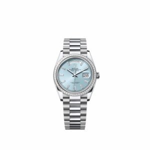Rolex Day-Date 36 128396TBR Platinum Ice Blue Diamond Dial President Diamond Bezel (2026)