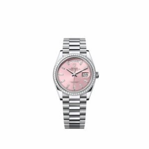 Rolex Day-Date 36 128396TBR Platinum Pink Diamond Dial President Diamond Bezel (2026)