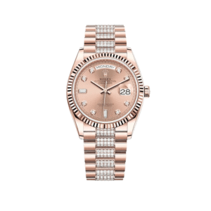 Rolex Day-Date 36 128235 Rose Gold Rosé Diamond Dial