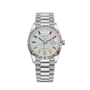 Rolex Day-Date 36 128239 White Gold Diamond-Paved Dial