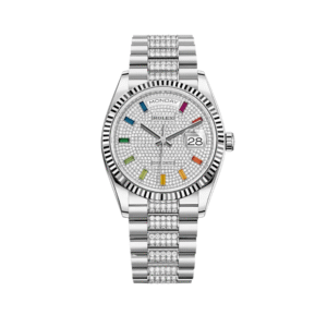 Rolex Day-Date 36 128239 White Gold Diamond-Paved Dial