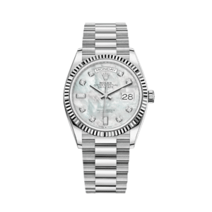 Rolex Day-Date 36 128239 White Gold MOP Diamond Dial