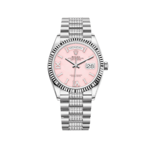 Rolex Day-Date 36 128239 White Gold Pink Diamond Dial