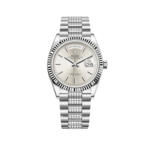 Rolex Day-Date 36 128239 White Gold Silver Dial
