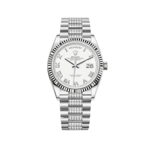 Rolex Day-Date 36 128239 White Gold White Dial