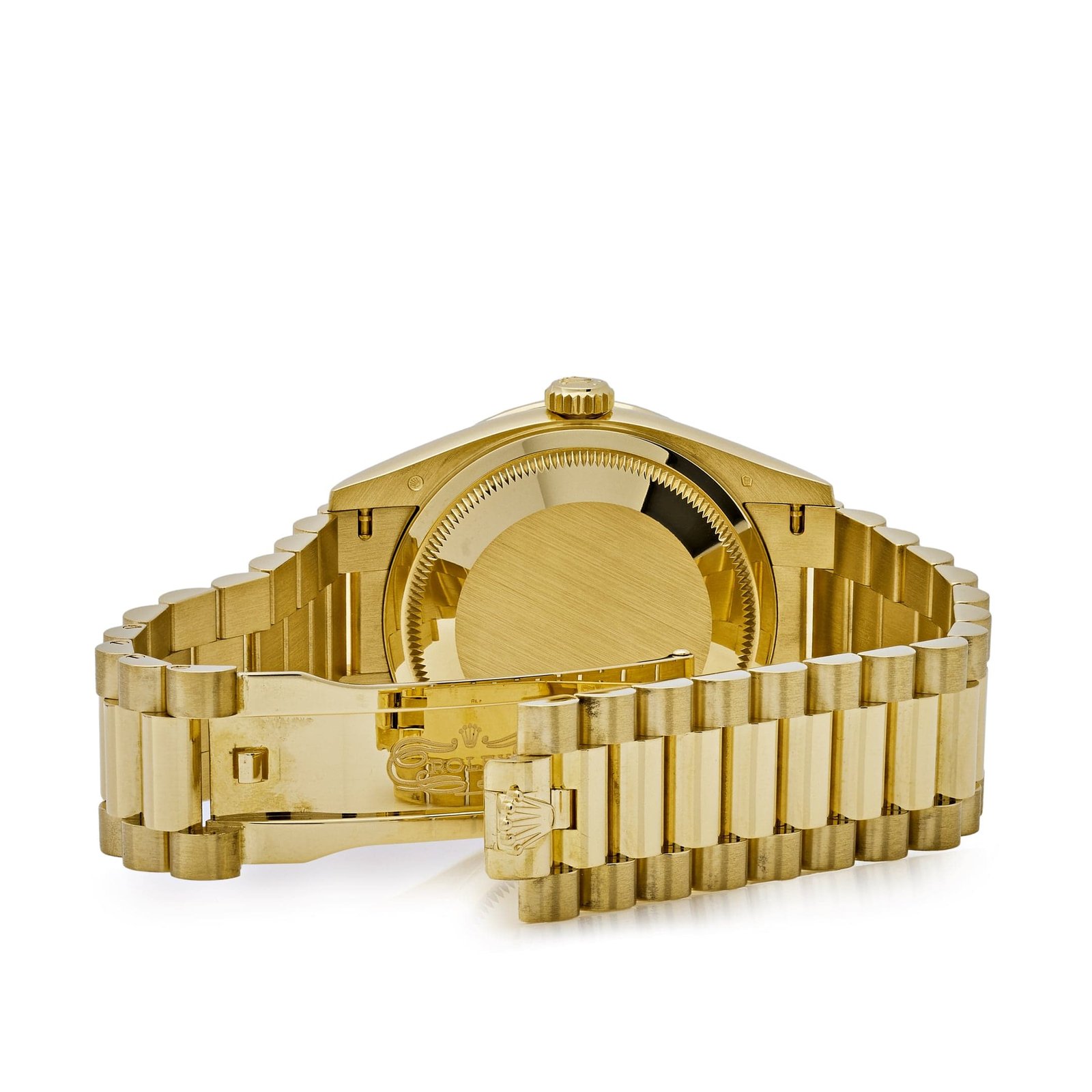 Rolex Day-Date 36 128348RBR Yellow Gold Diamond Bezel Turquoise Stone Diamond Dial - Image 6