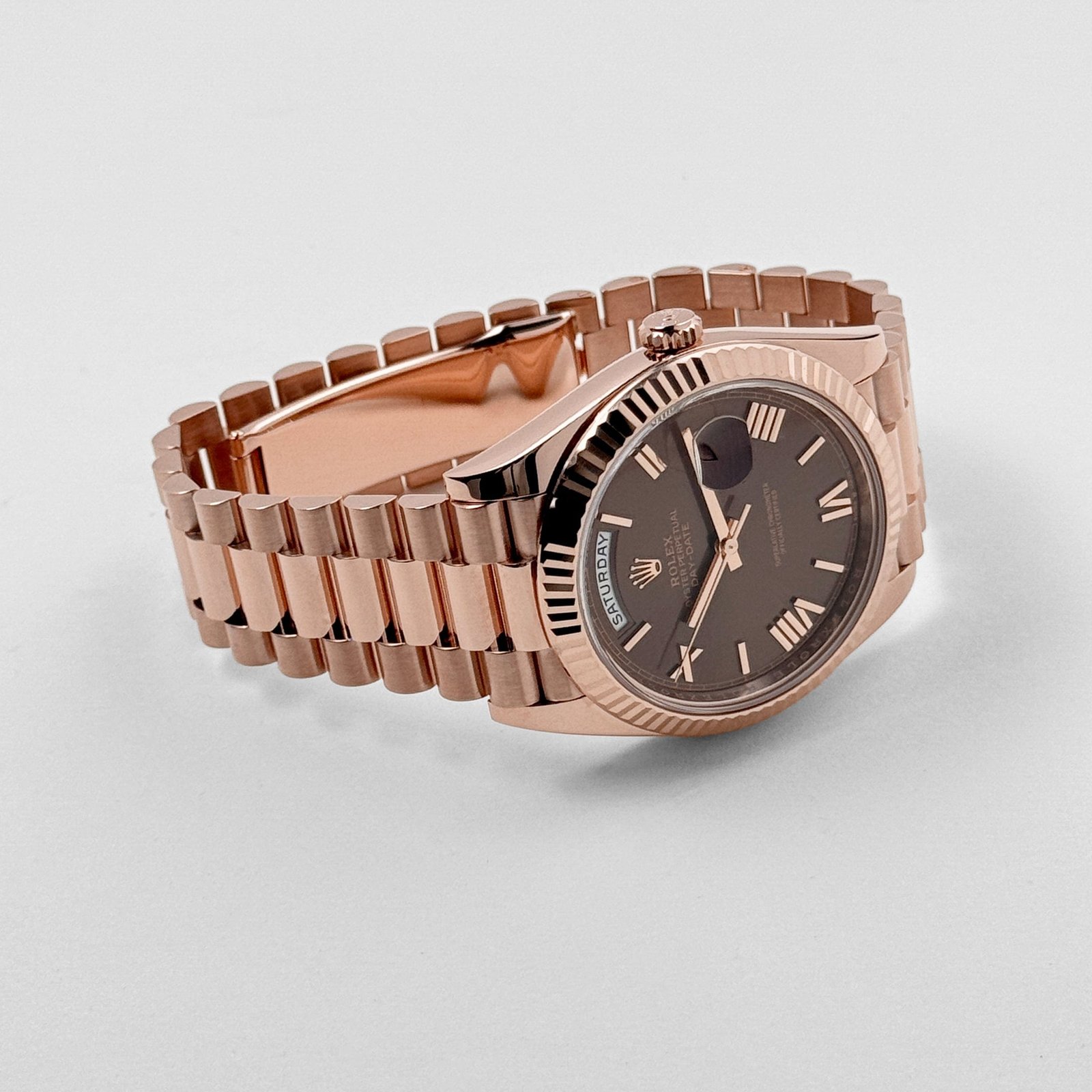 Rolex Day-Date 40 228235 Rose Gold Chocolate Roman Numerals Dial - Image 5