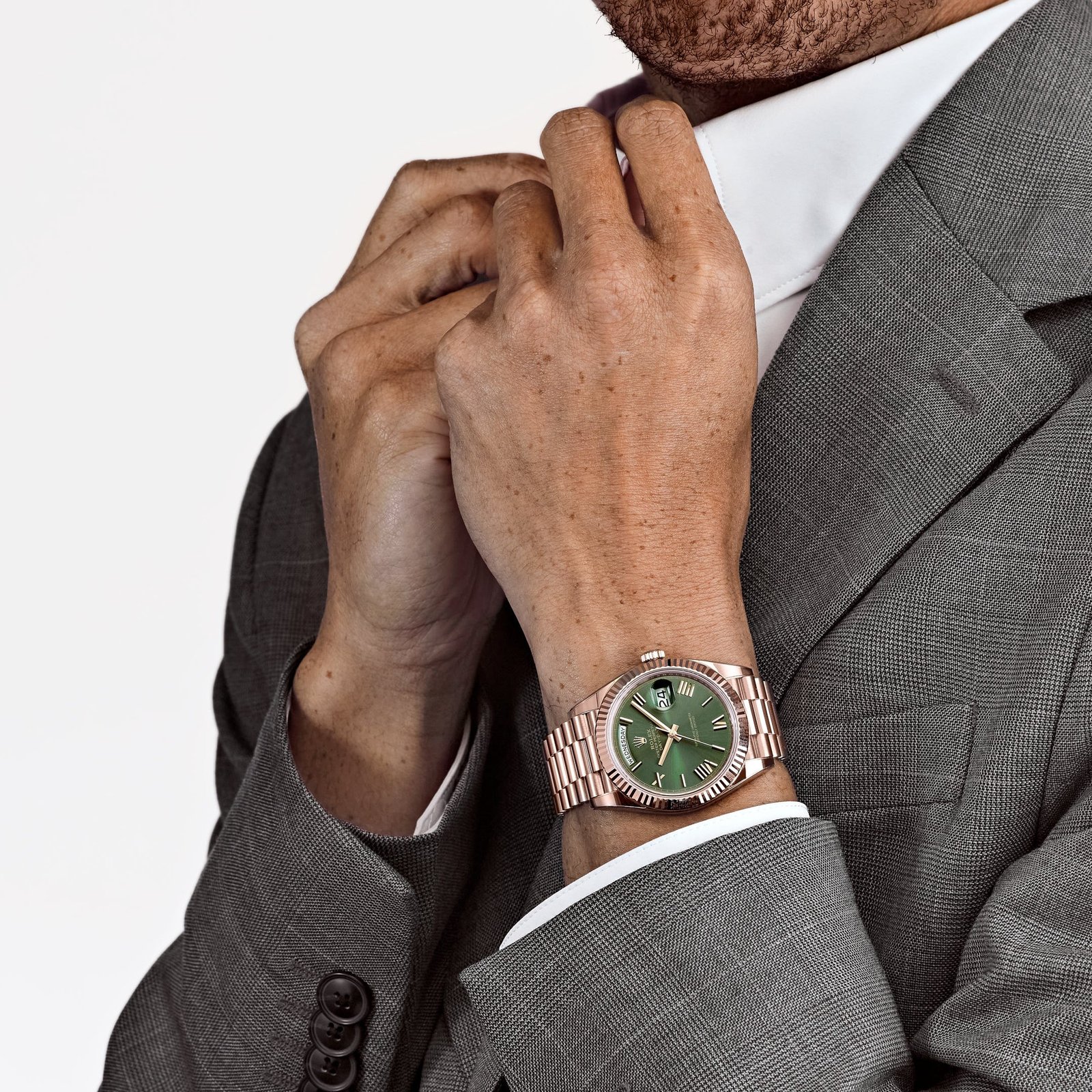 Rolex Day-Date 40 228235 Rose Gold Olive Green Dial (2021) - Image 3