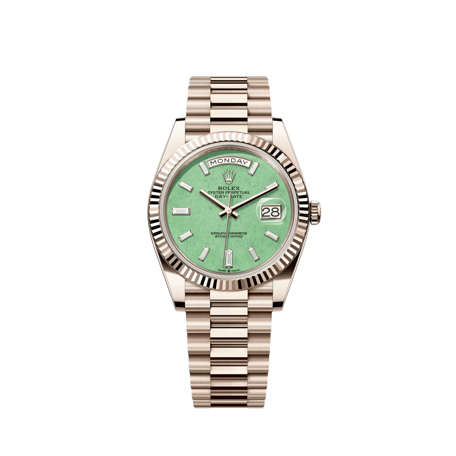 Rolex Day-Date 40 228235JG Jubilee Gold Light Green Aventurine Diamond Dial President (2026)