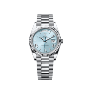 Rolex Day-Date 40 228236 Platinum Ice Blue Roman Numerals Dial (2025)