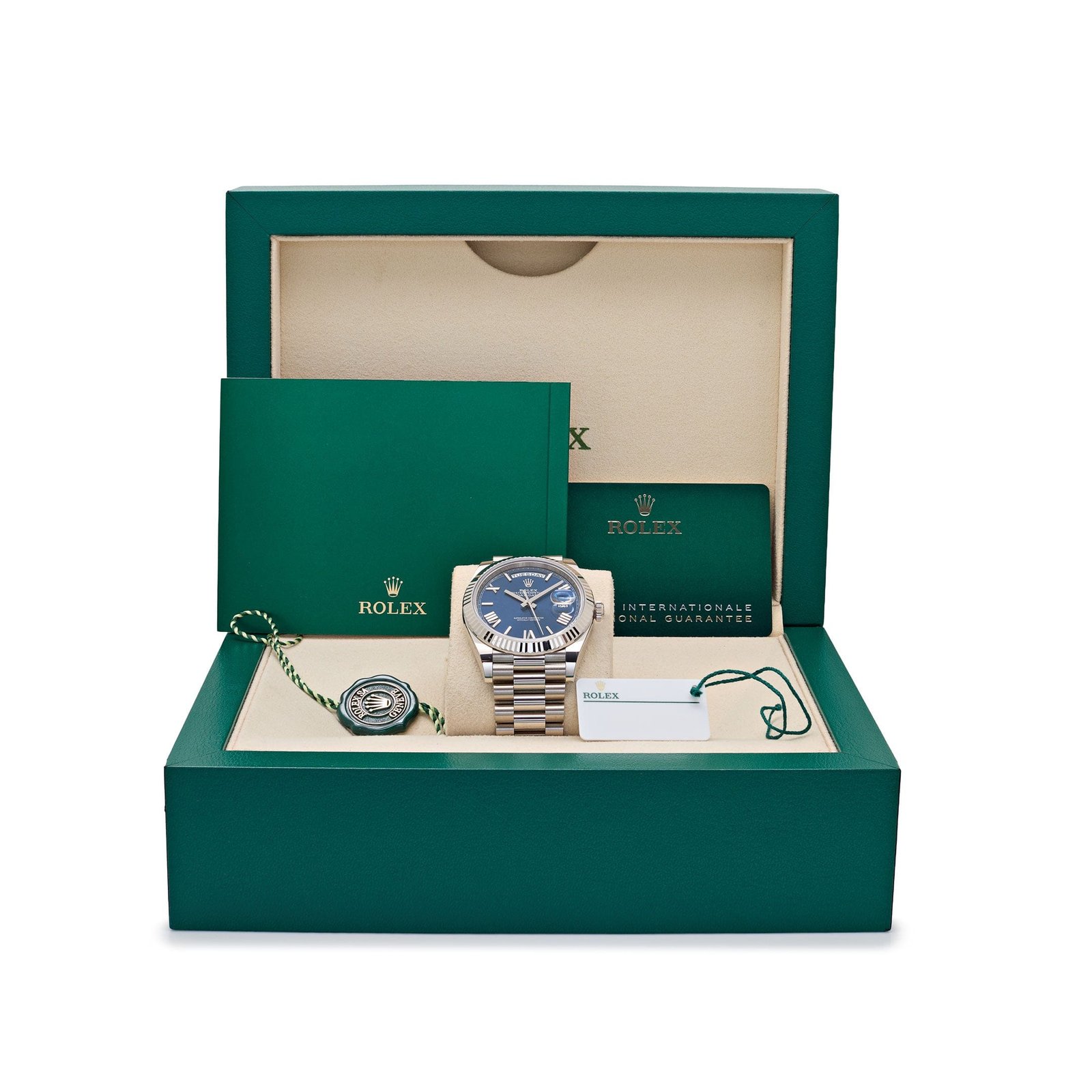 Rolex Day-Date 40 228239 White Gold Blue Roman Numeral Dial (2025) - Image 8