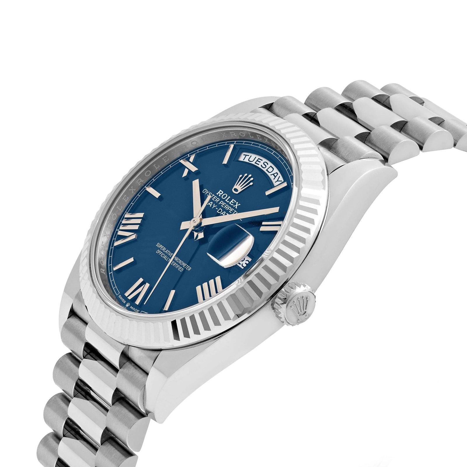 Rolex Day-Date 40 228239 White Gold Blue Roman Numeral Dial (2025) - Image 5