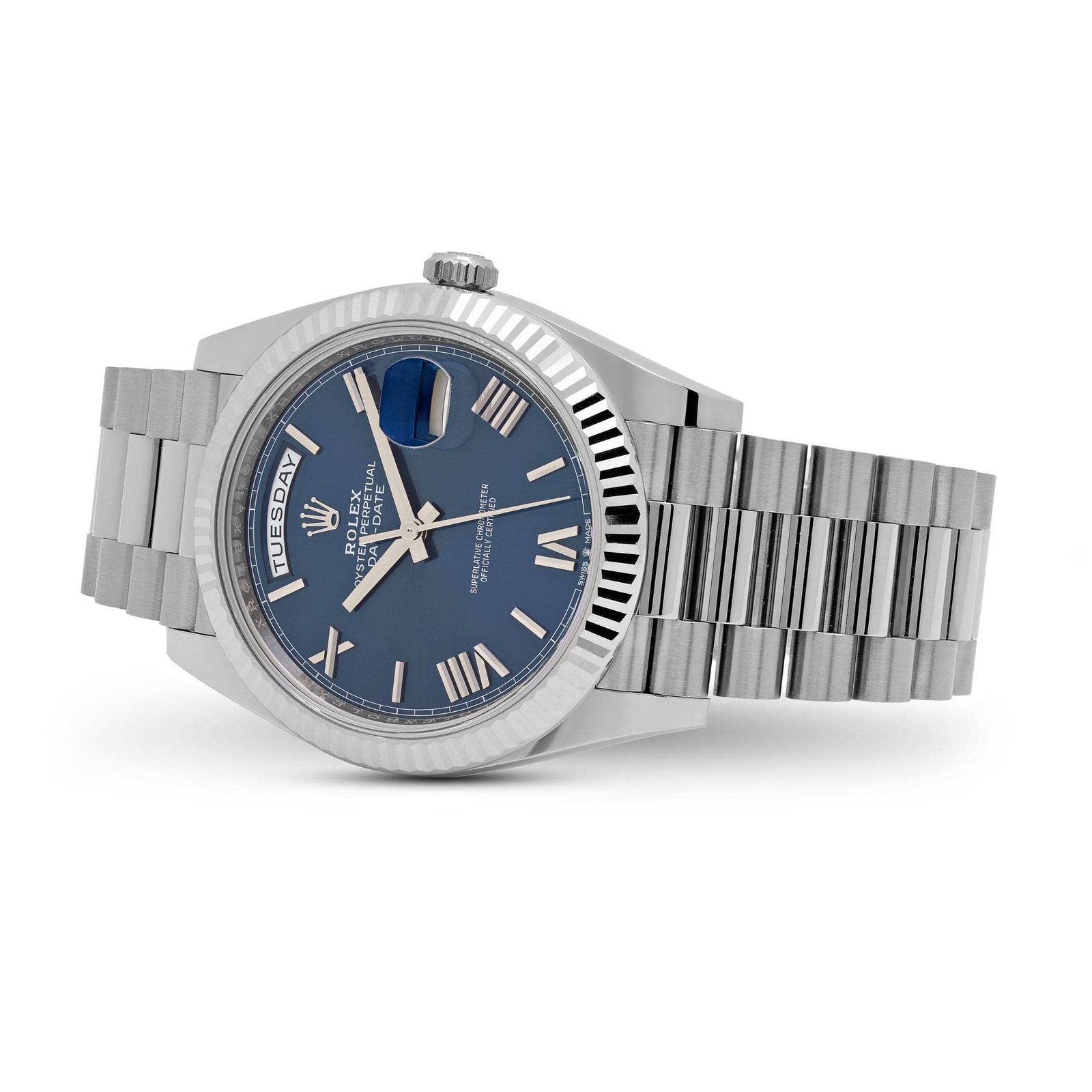 Rolex Day-Date 40 228239 White Gold Blue Roman Numeral Dial (2025) - Image 3