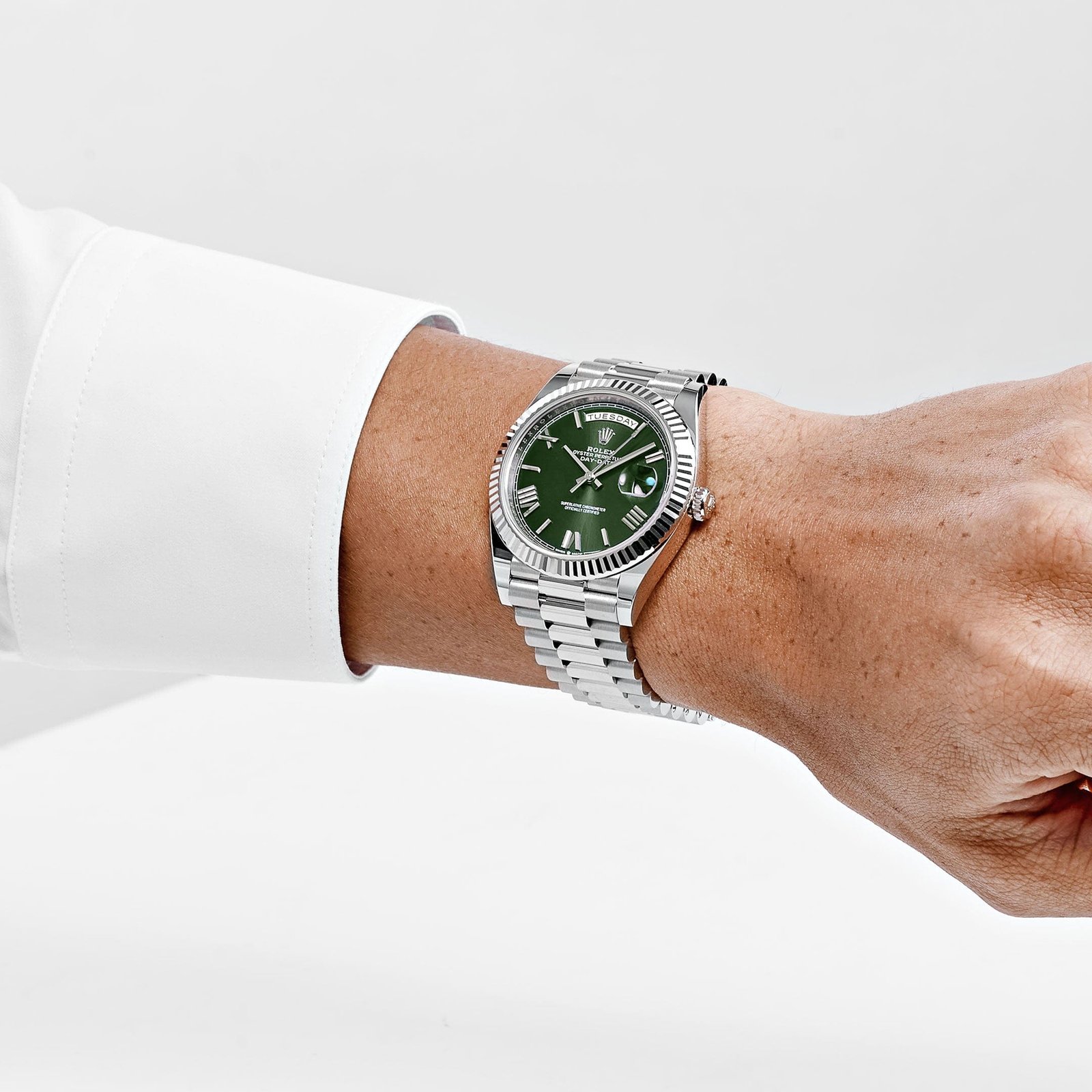Rolex Day-Date 40 228239 White Gold Olive Dial (2020) - Image 2
