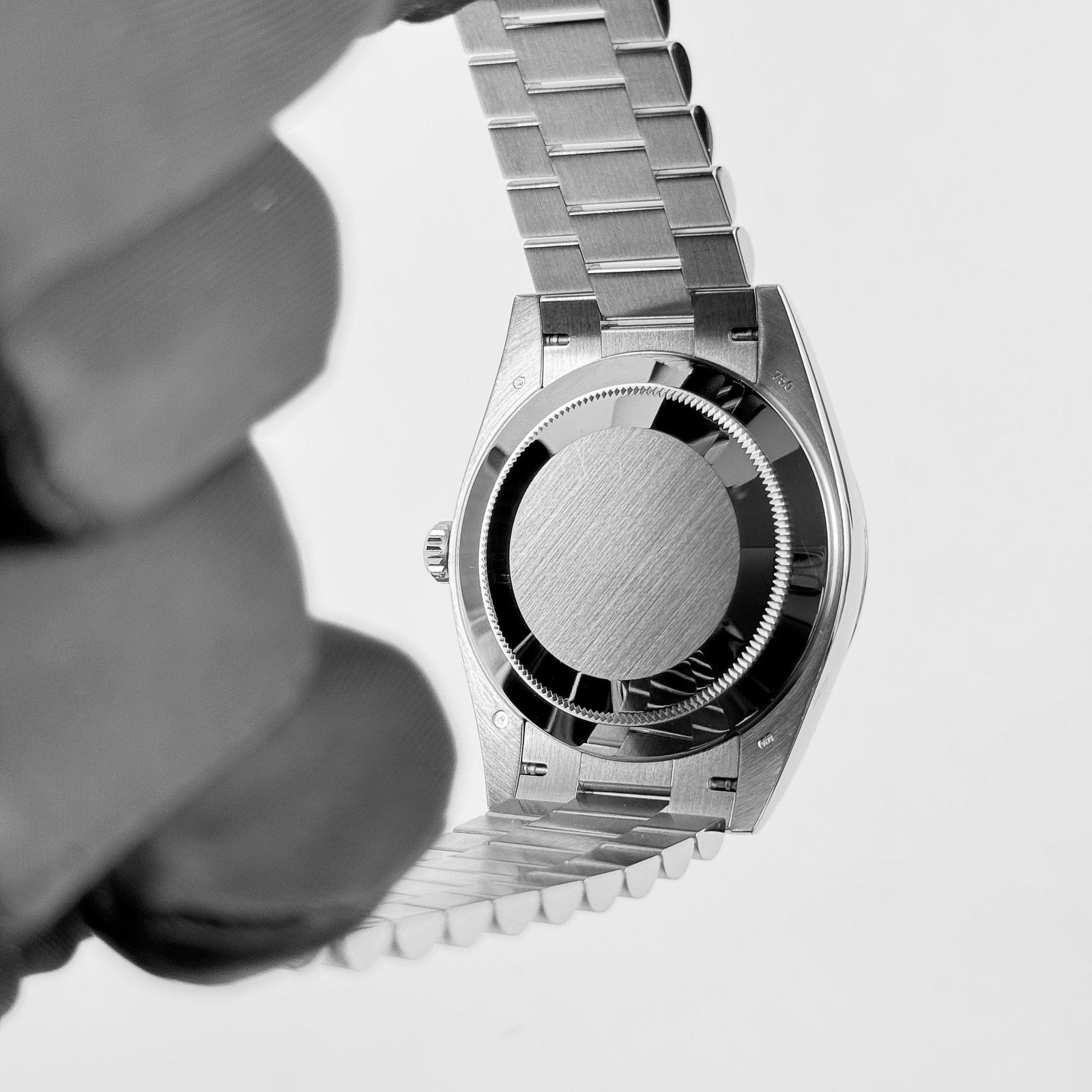 Rolex-Day Date 40 228239 White Gold Silver Stripe Motif Dial (2018) - Image 11