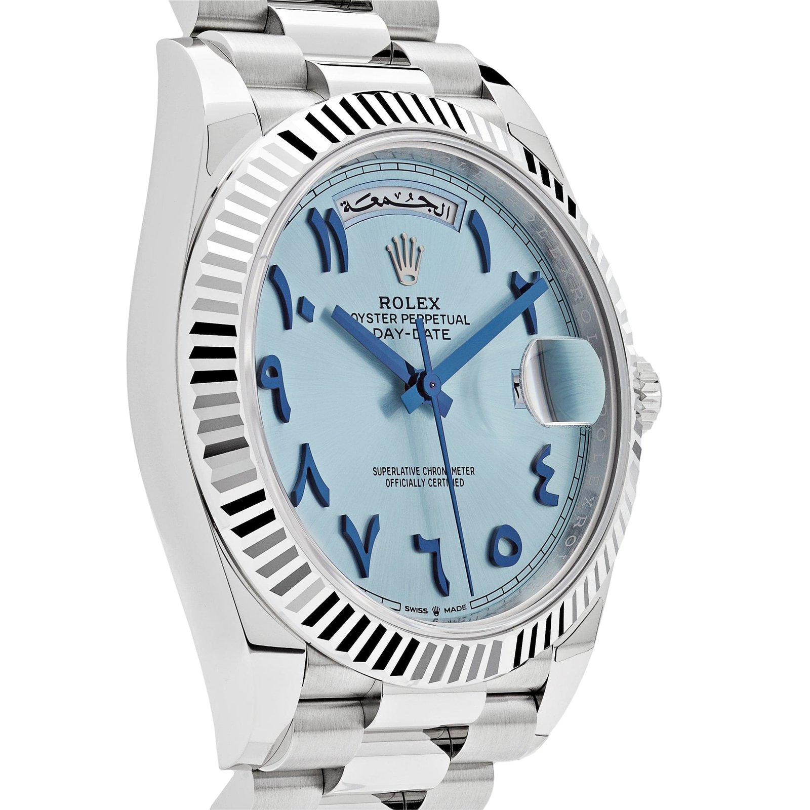 Rolex Day-Date 40 228236 Platinum Ice Blue Arabic Dial - Image 4