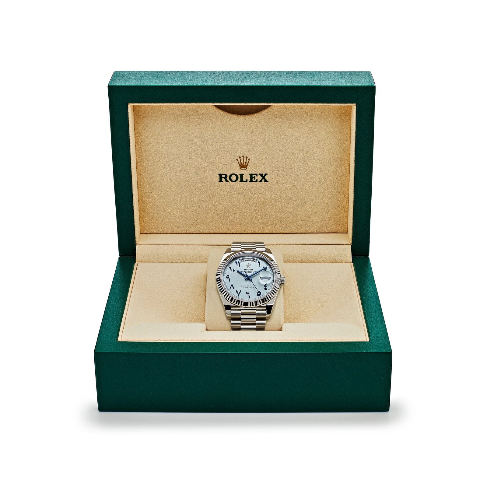 Rolex Day-Date 40 228236 Platinum Ice Blue Arabic Dial - Image 7