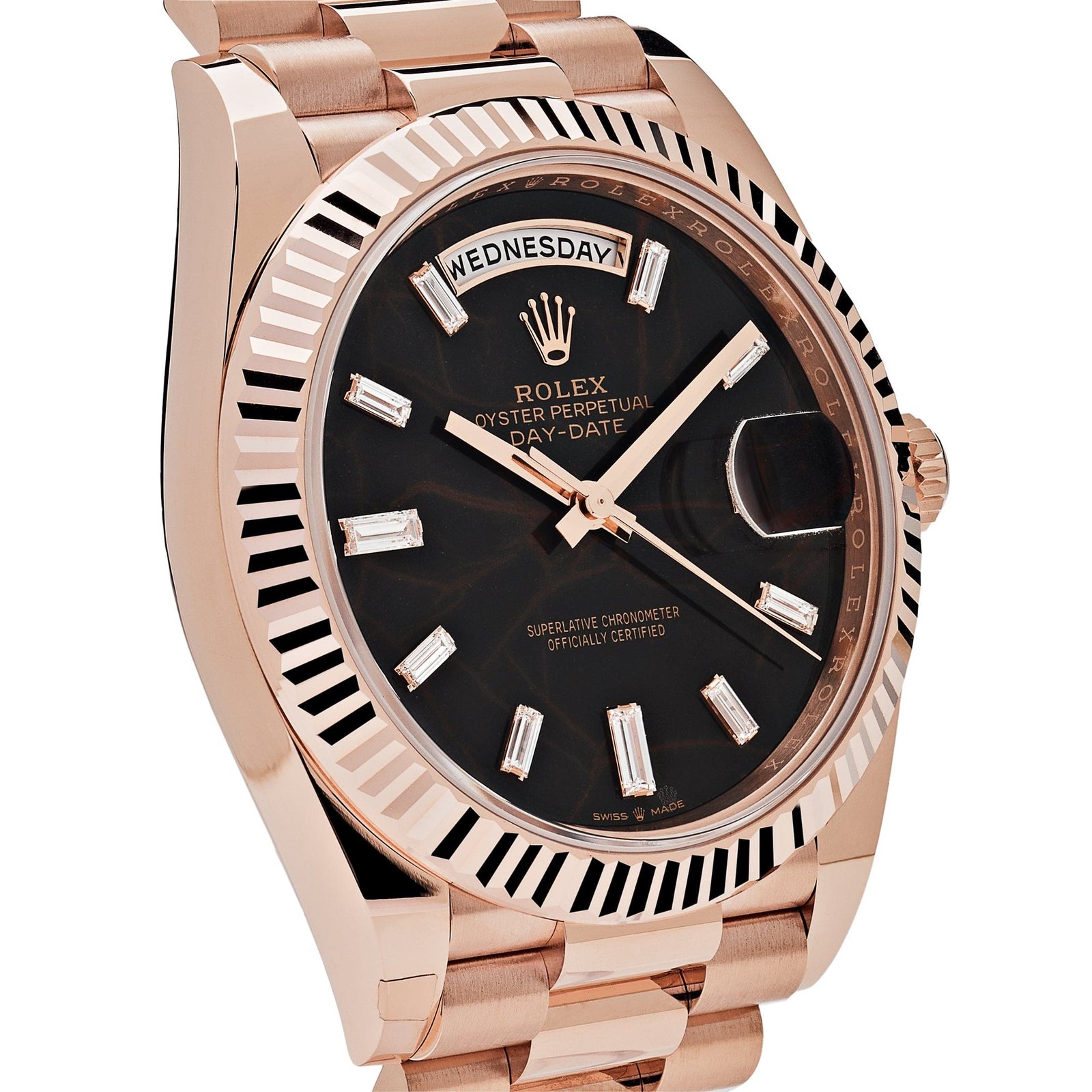 Rolex Day-Date 40 228235 Rose Gold Eisenkiesel Diamond Dial - Image 2