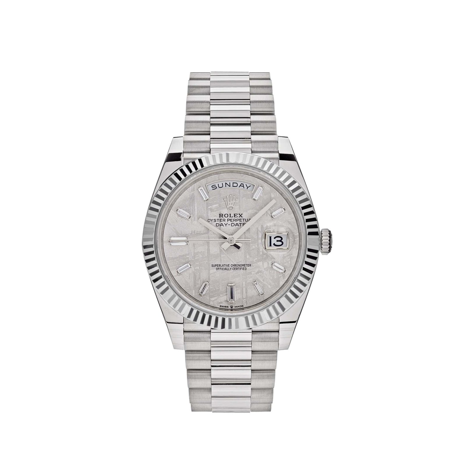 Rolex Day-Date 40 228239 White Gold Meteorite Diamond Dial