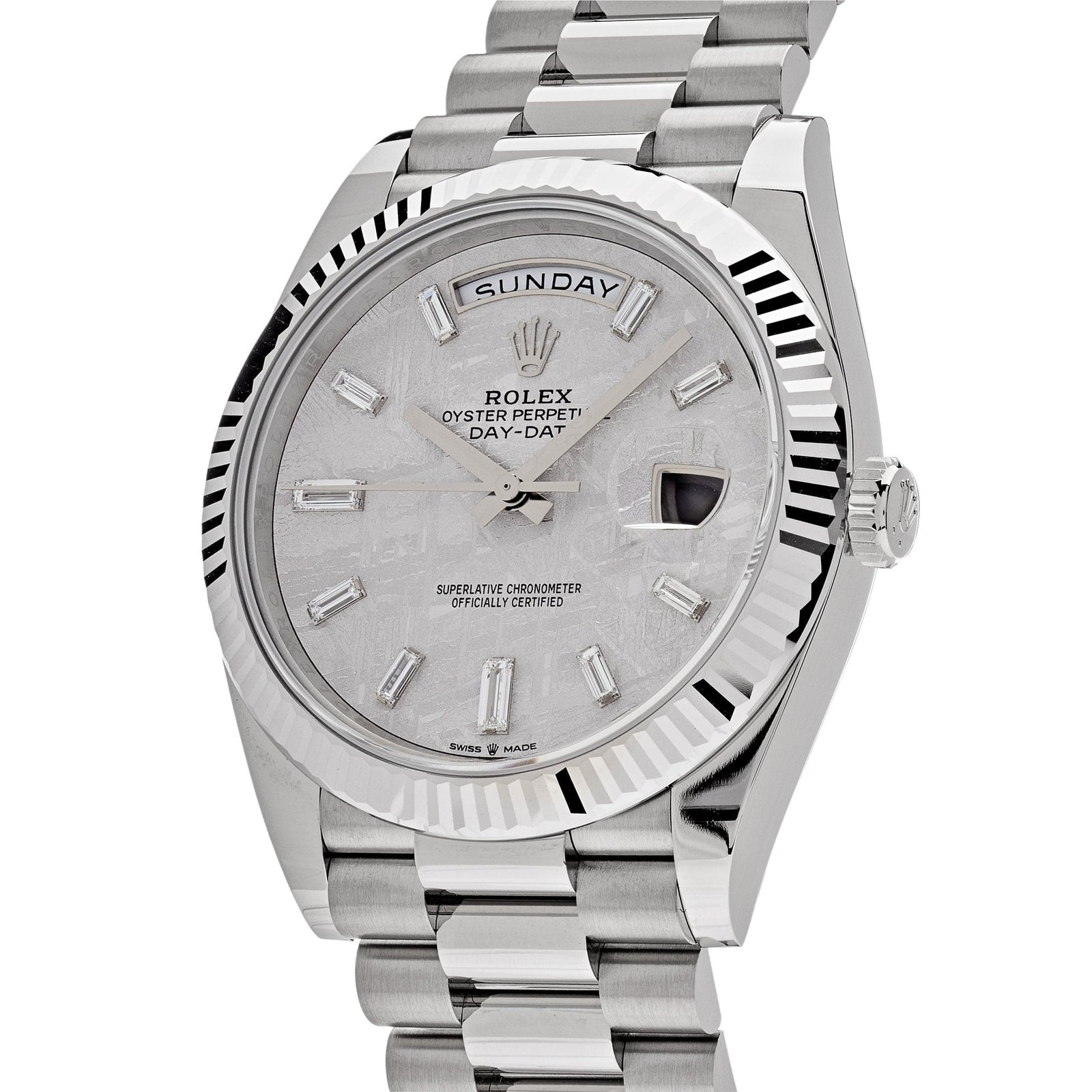 Rolex Day-Date 40 228239 White Gold Meteorite Diamond Dial - Image 3