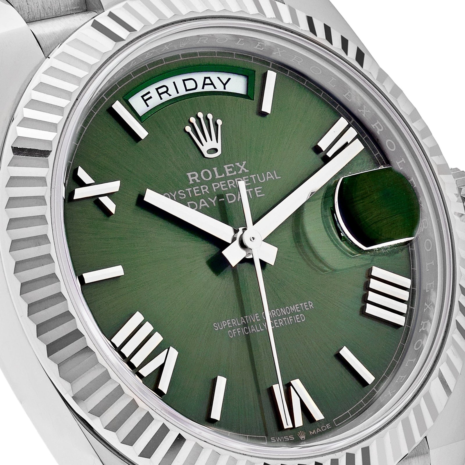 Rolex Day-Date 40 228239 White Gold Olive Dial (2020) - Image 4