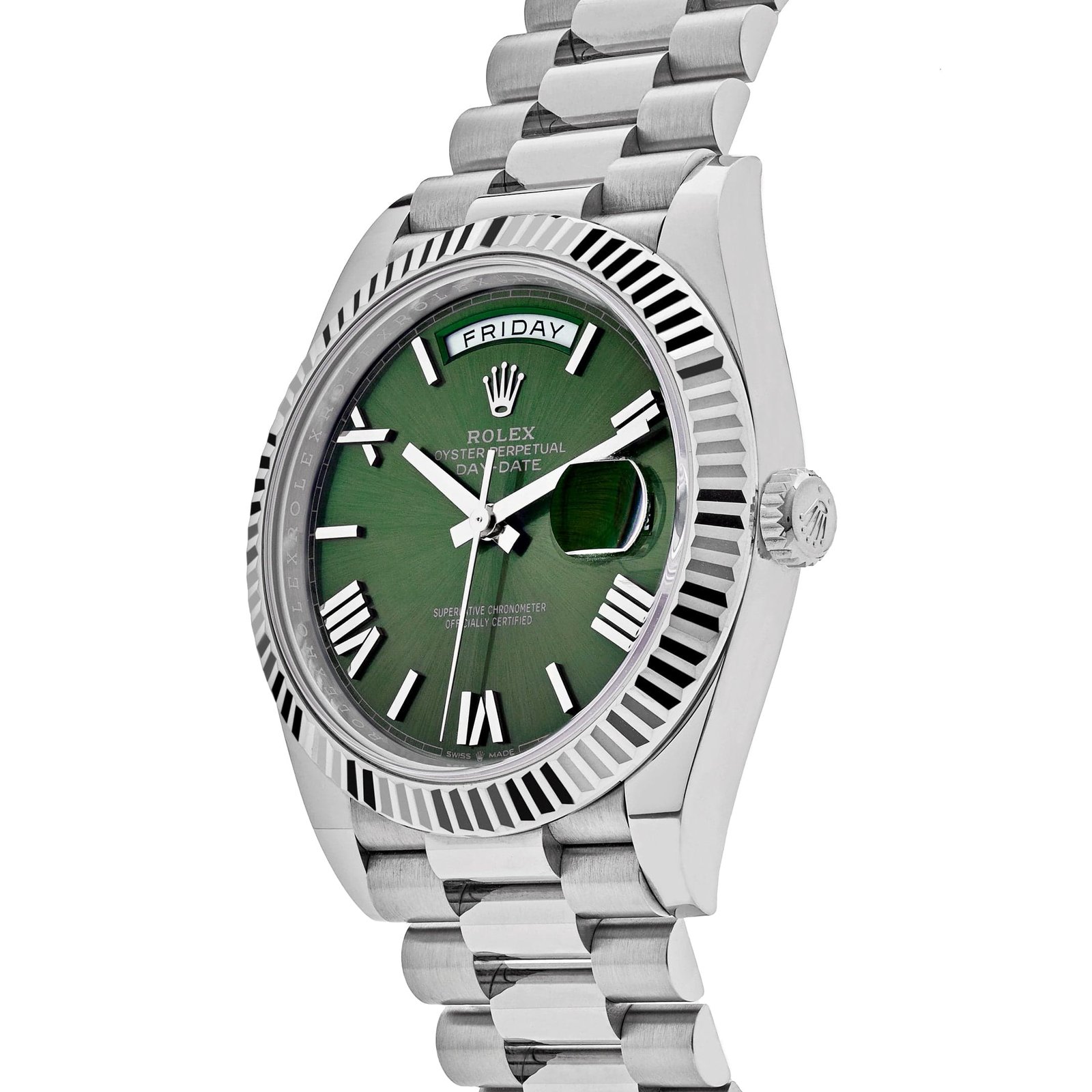 Rolex Day-Date 40 228239 White Gold Olive Dial (2020) - Image 3
