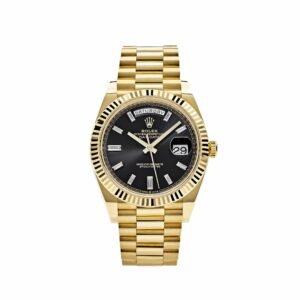 Rolex Day-Date 40 228238 Yellow Gold Black Baguette Diamond Dial (2025)