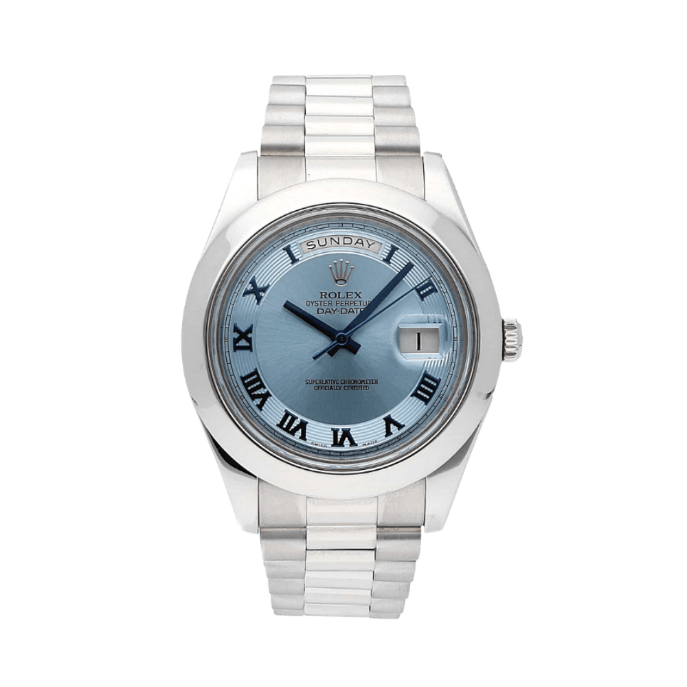 Rolex Day-Date 41 218206 Platinum Ice Blue Dial