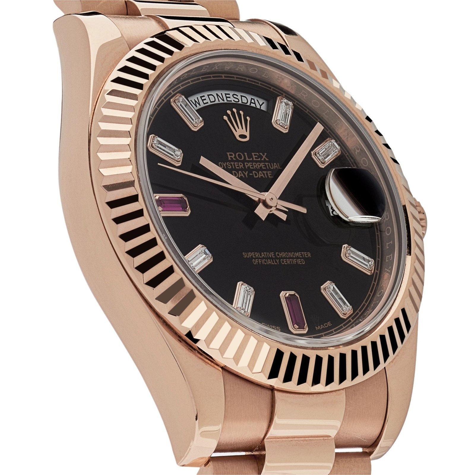 Rolex Day-Date 41 218235 Rose Gold Black Ruby Dial - Image 3