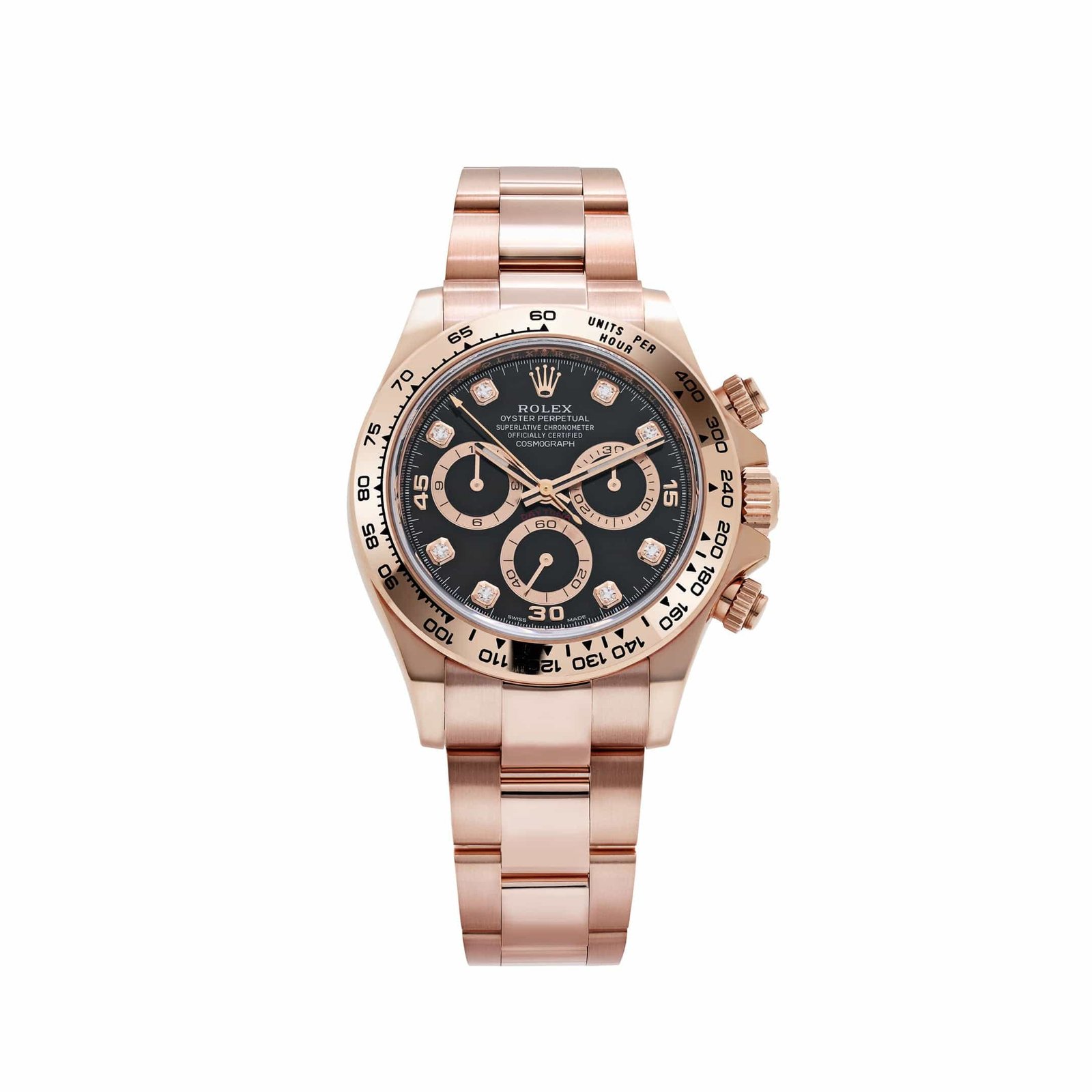 Rolex Daytona 116505 Rose Gold Black Diamond Dial