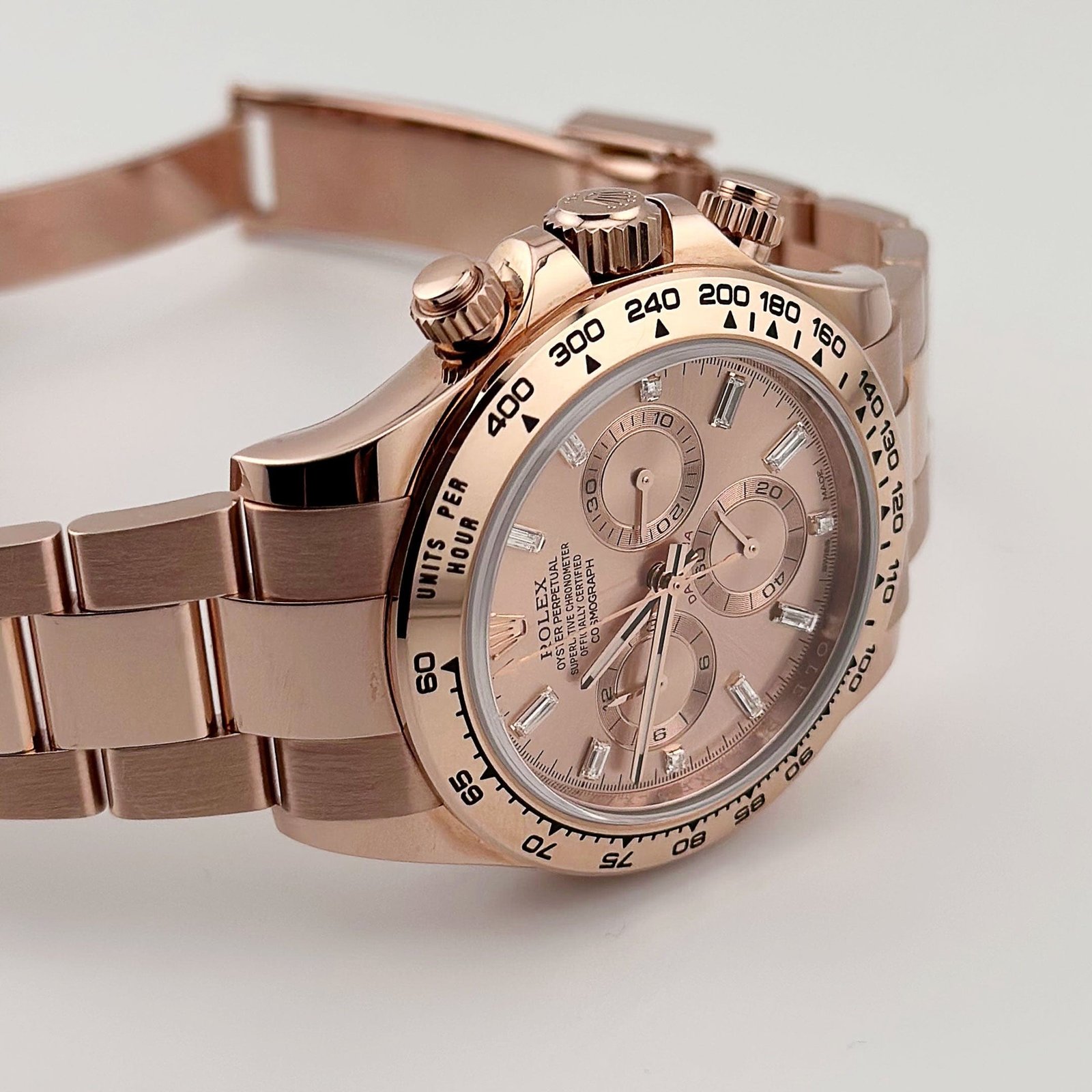 Rolex Daytona 116505 Rose Gold Sundust Diamond Baguette Dial - Image 5