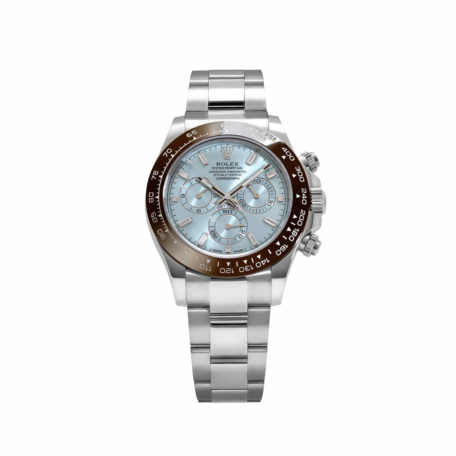 Rolex Daytona 116506 Platinum Ice Blue Baguette Diamond Dial (2021)