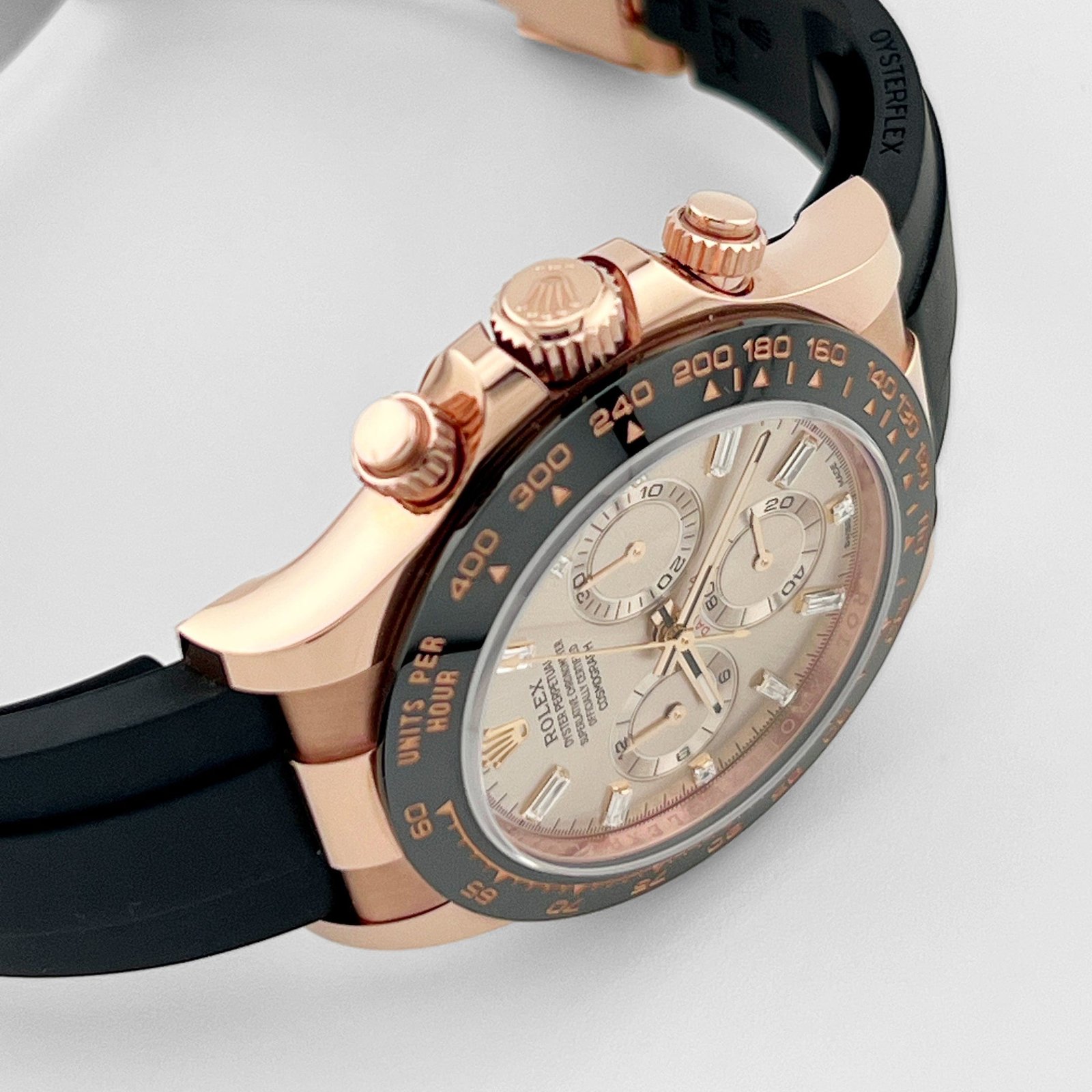 Rolex Daytona 116515LN Rose Gold Baguette Diamond Sundust Dial (2023) - Image 4
